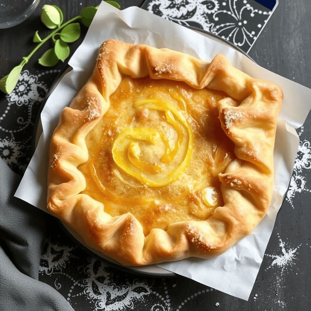 Homemade quick puff pastry, golden and flaky