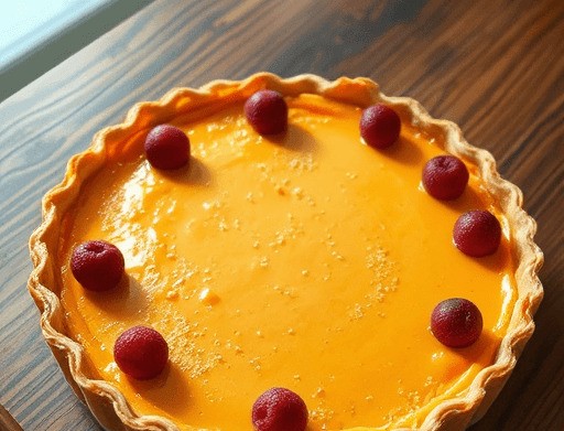 *Golden, baked tart shell in a fluted tart pan, crisp and evenly browned